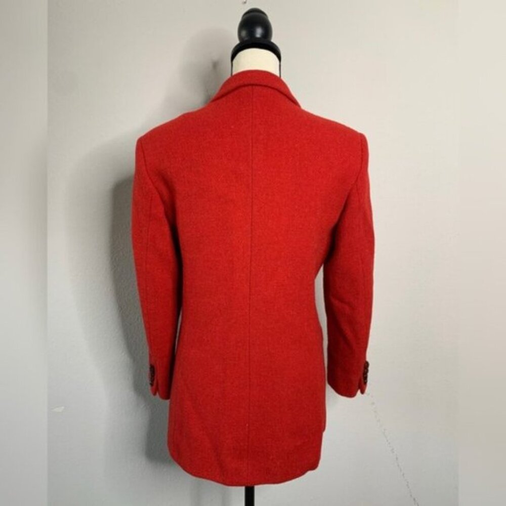 Valentini Red Wool Vintage Single Breasted Blazer - Picture 10 of 15